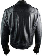 Classyak Men's Fashion Retro Style Real Leather Biker Jacket